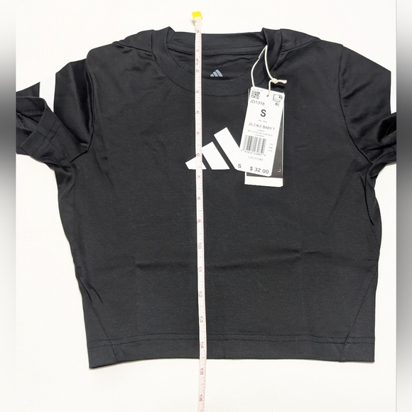 Adidas Kids Black and White Short Sleeve Slim Fit Baby Tee Small - Picture 9 of 11